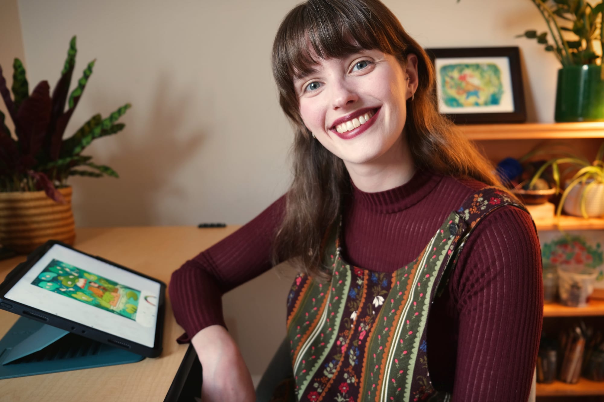 Sarah Holliday, artist and illustrator, featured on the Lake coloring app.