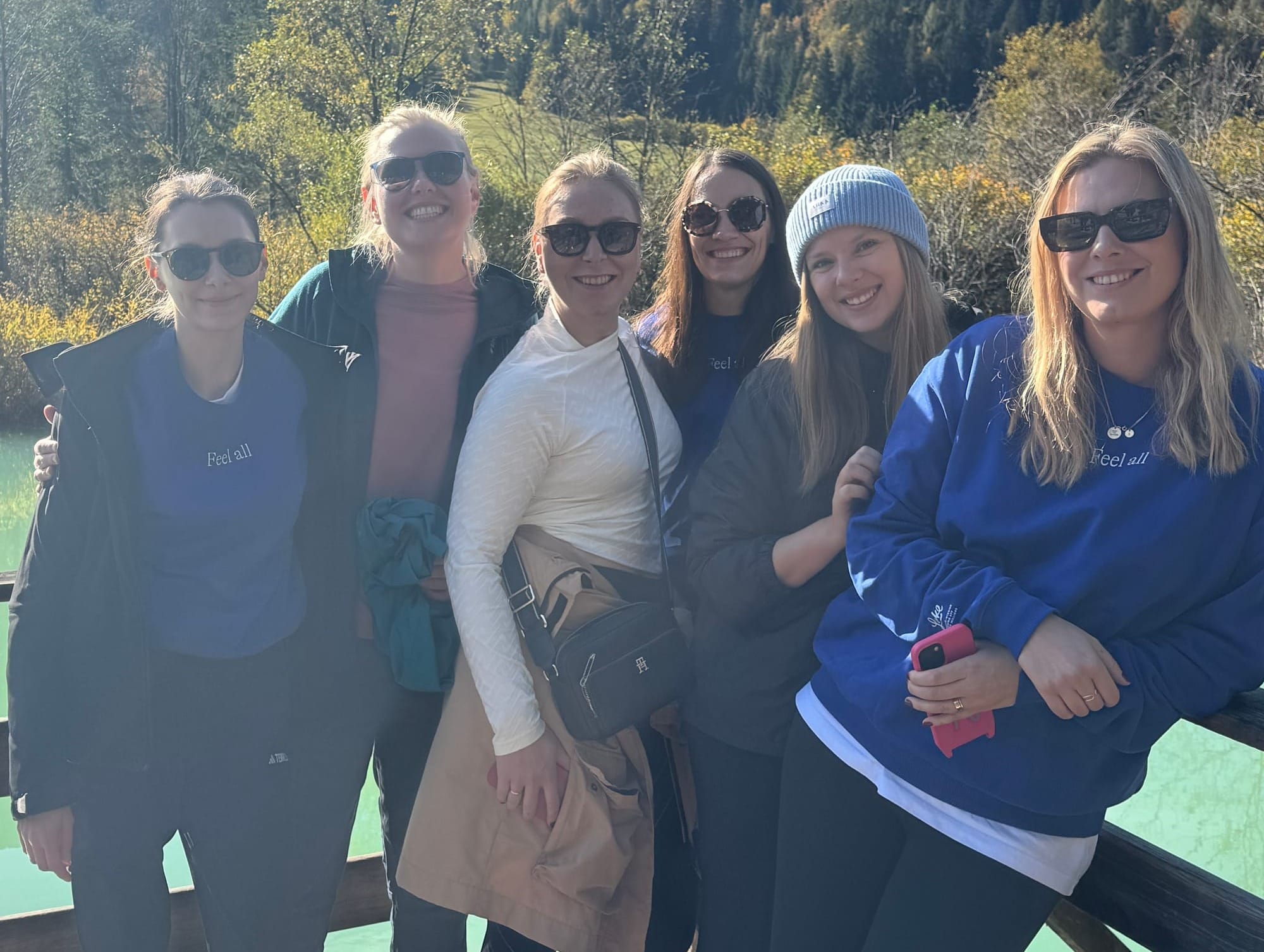 Female members of the Lake Coloring team at a team building event.